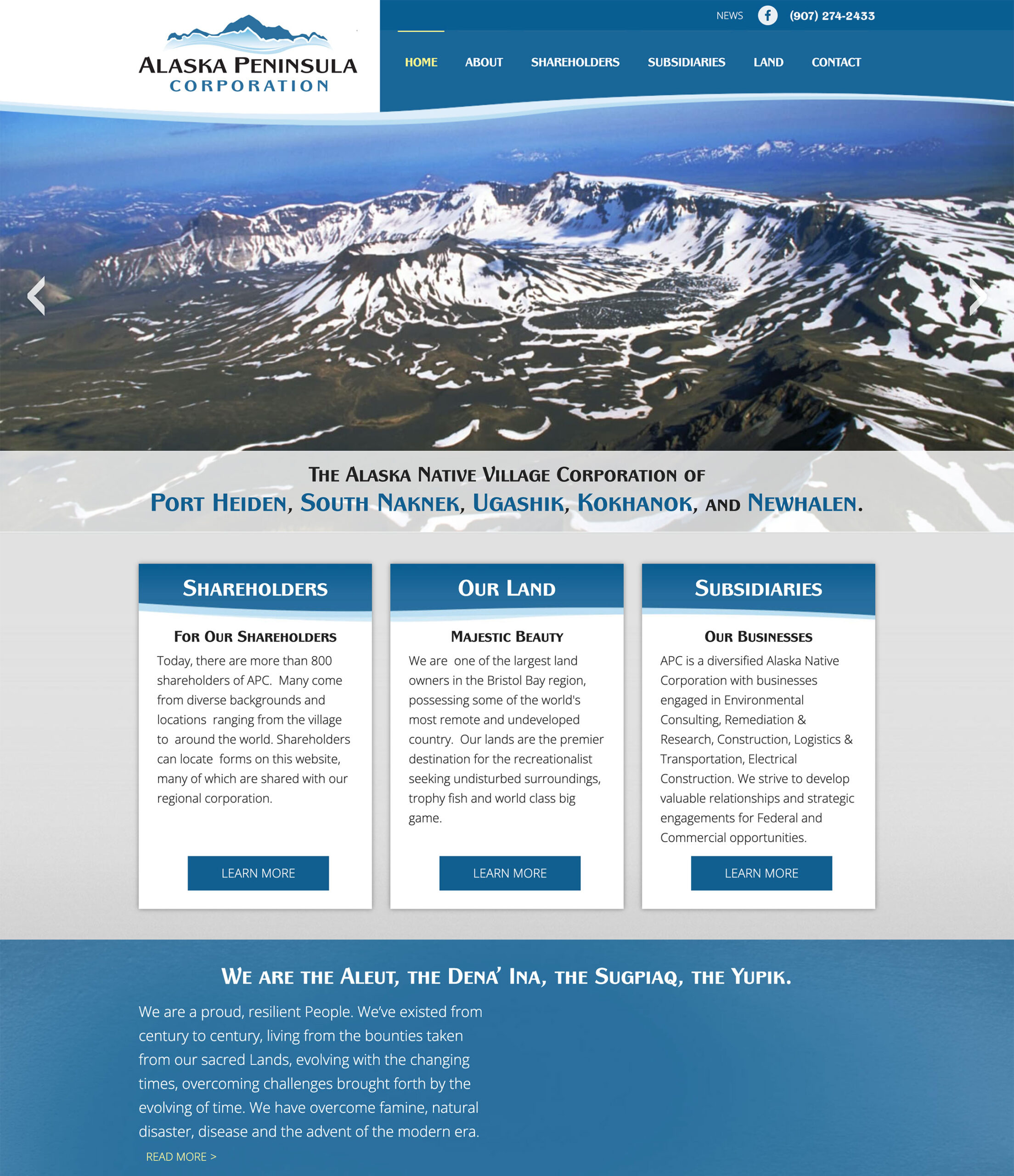 Alaska Peninsula Corporation Anchorage Alaska Web Design Company